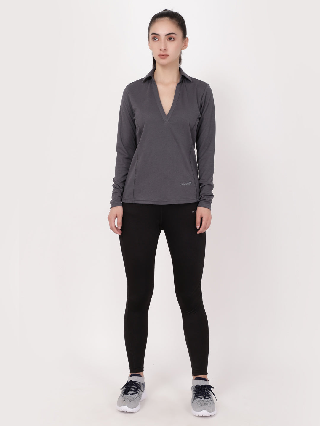 Grey Jazzy Full Sleeves Tee