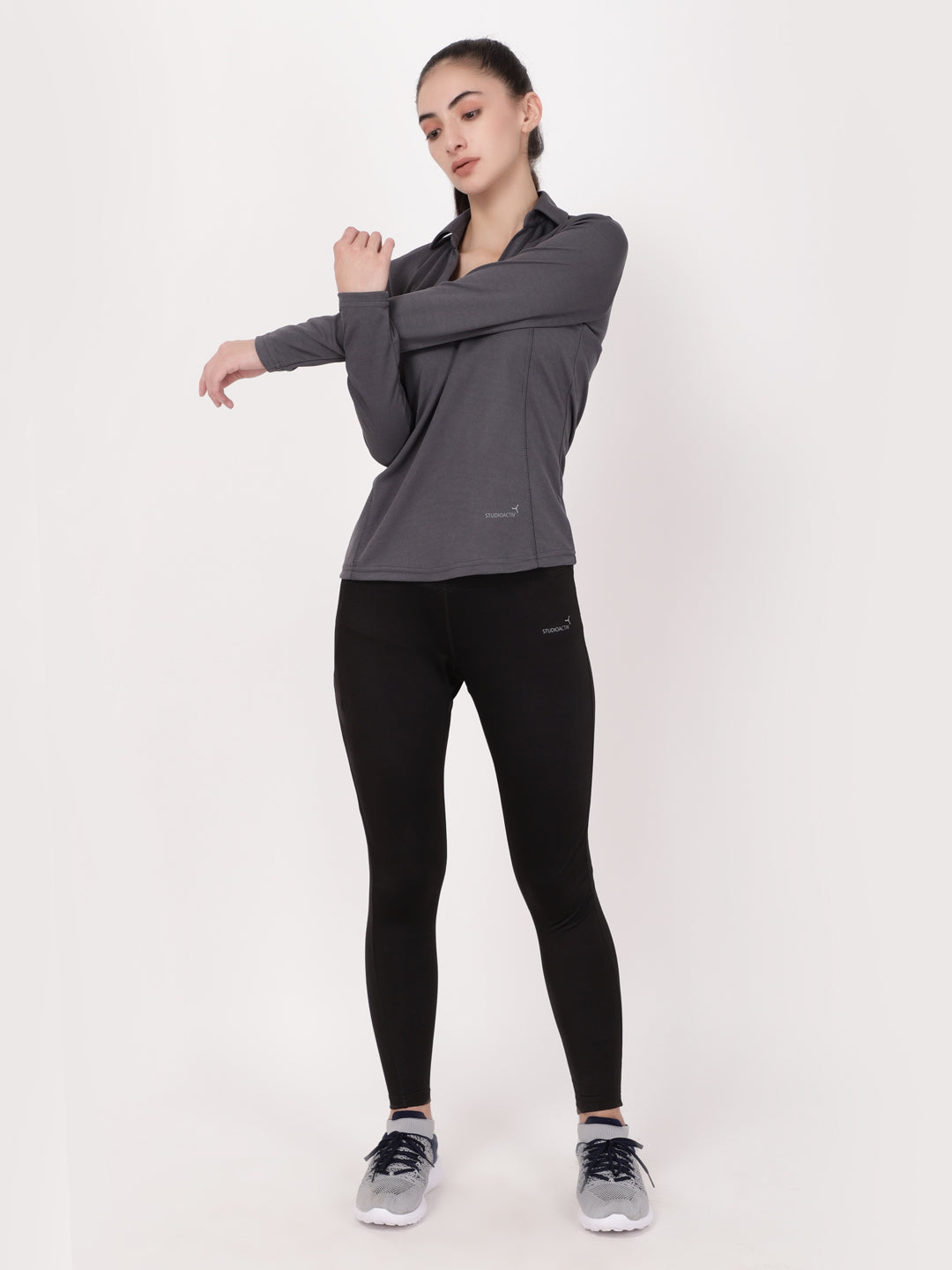 Grey Jazzy Full Sleeves Tee