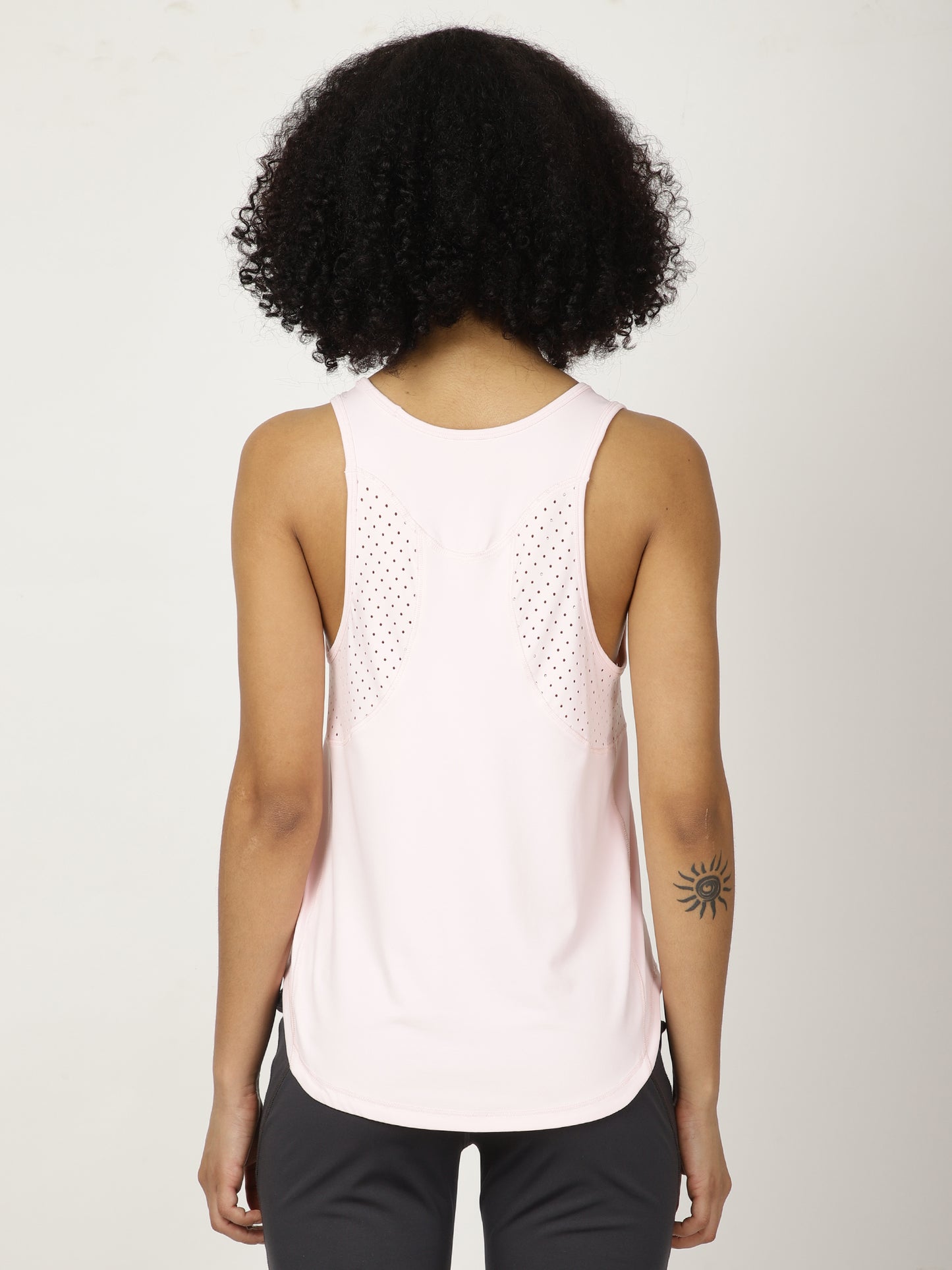 Pink Laser-Cut Racerback Tee