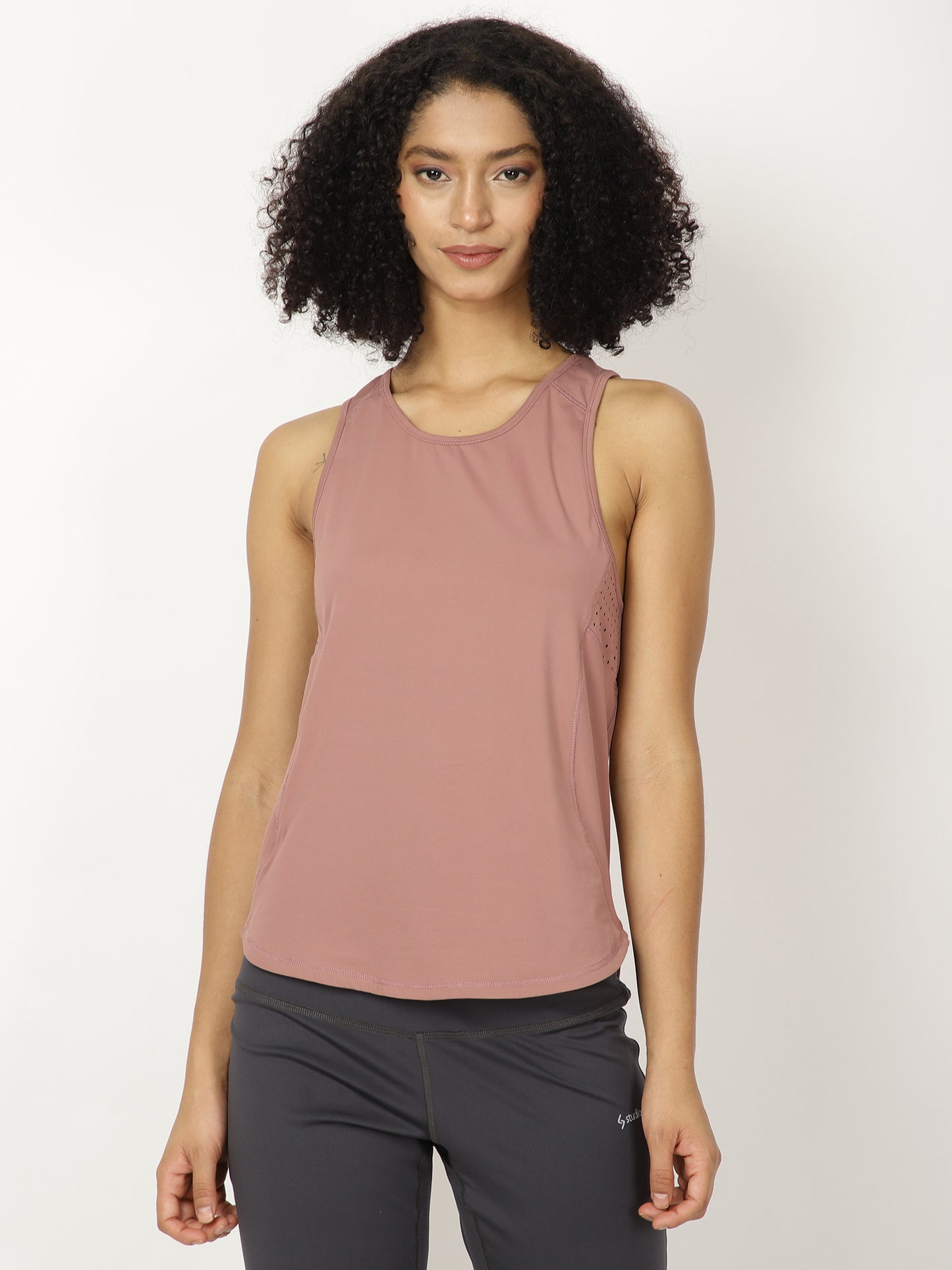 Peach Laser-Cut Racerback Tee