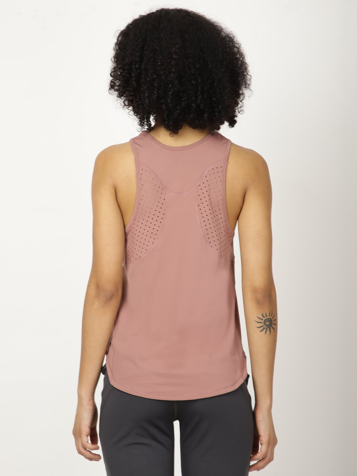 Peach Laser-Cut Racerback Tee