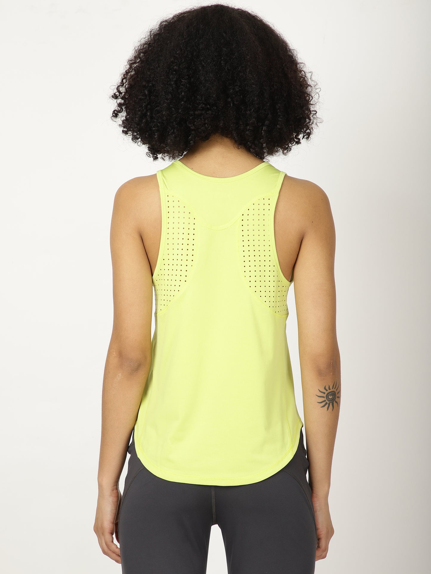 Neo-Green Laser-Cut Racerback Tee