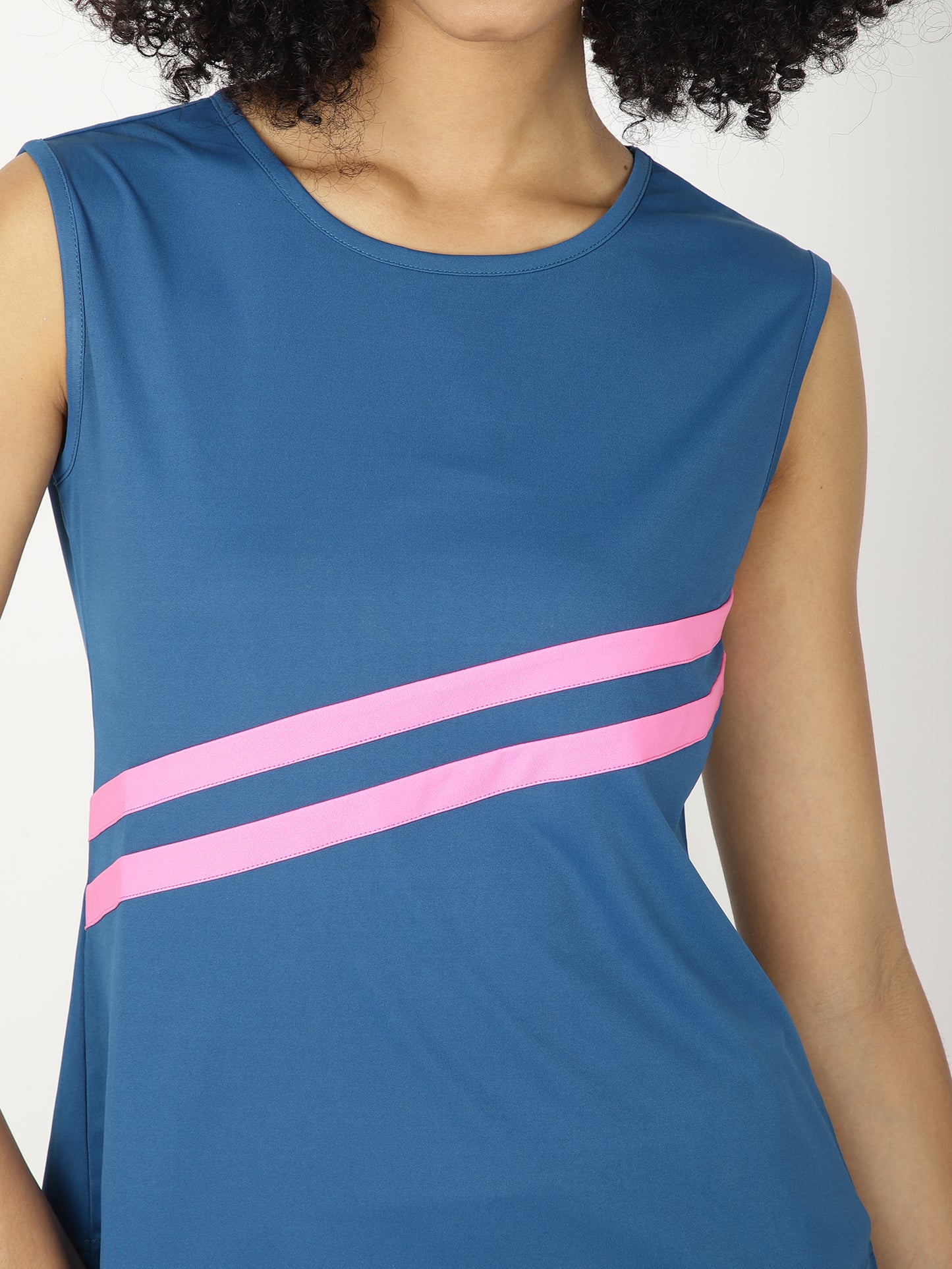 Teal Pink Be Strong Sleeveless Tee