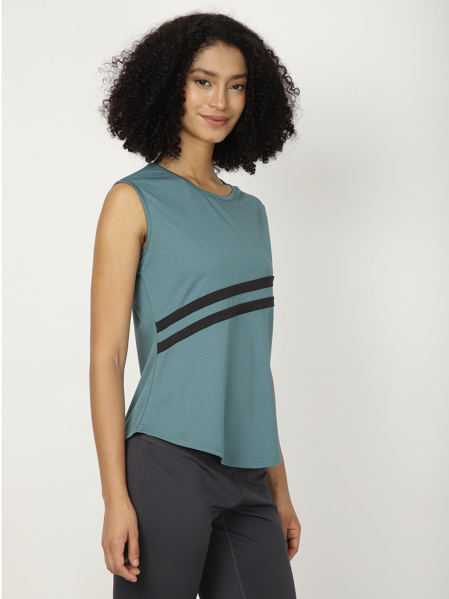 Olive Be Strong Sleeveless Tee