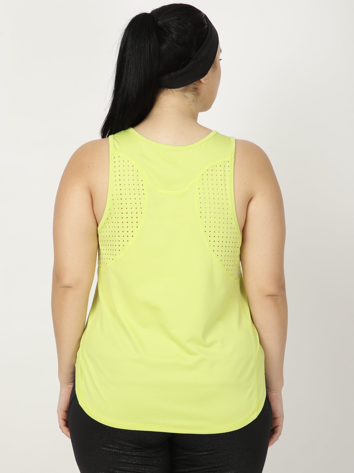 Neo-Green Laser-Cut Racerback Tee