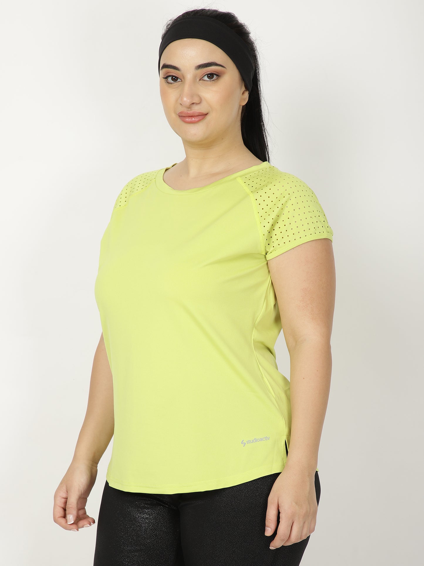 Neo-Green Laser-Cut Classy Lady Tee