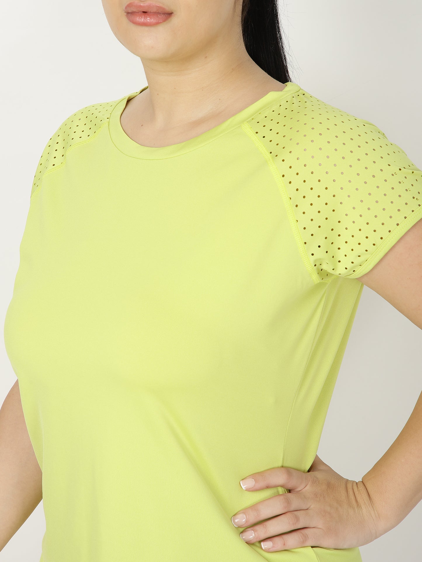 Neo-Green Laser-Cut Classy Lady Tee