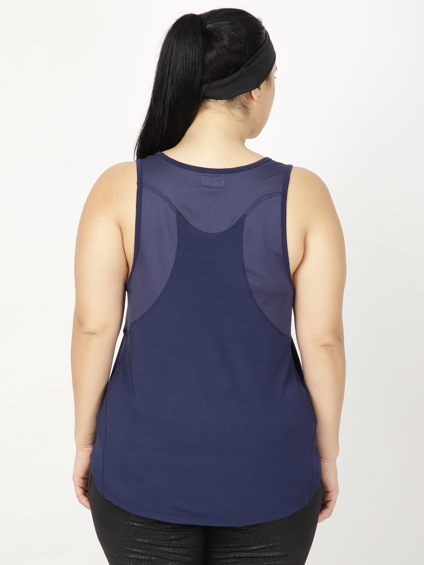 Navy Mesh Racerback Tee