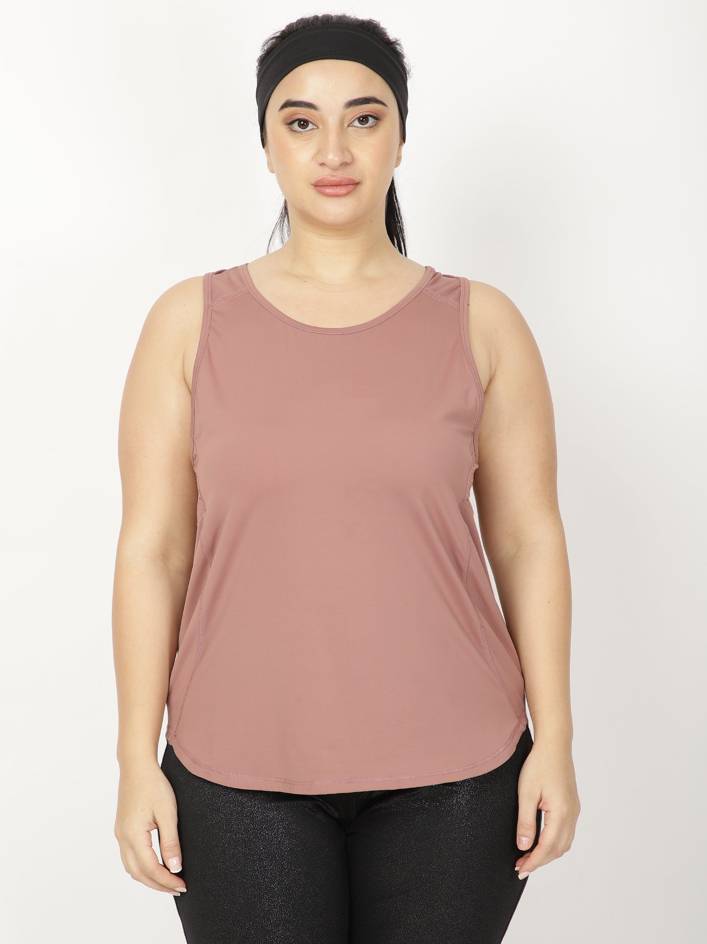 Peach Laser-Cut Racerback Tee