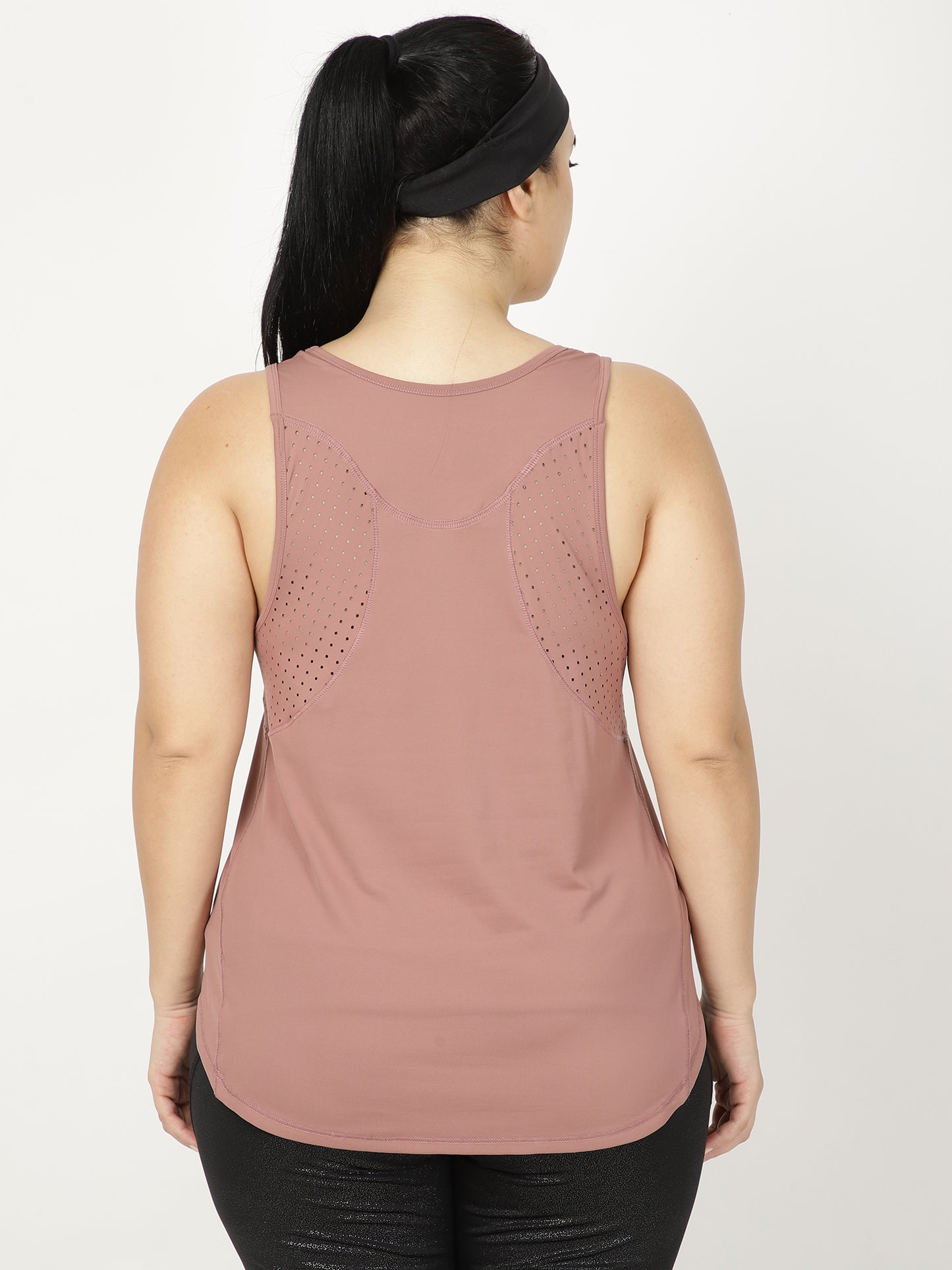 Peach Laser-Cut Racerback Tee