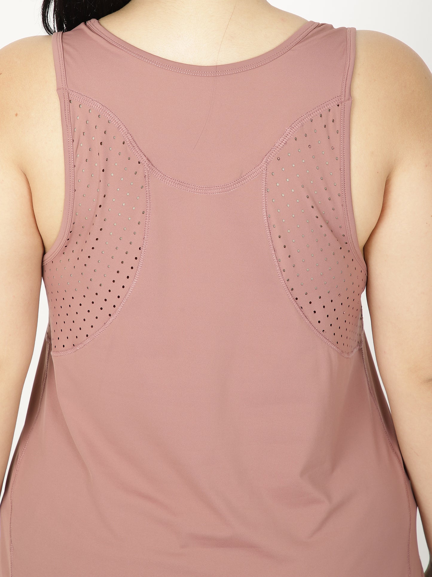 Peach Laser-Cut Racerback Tee