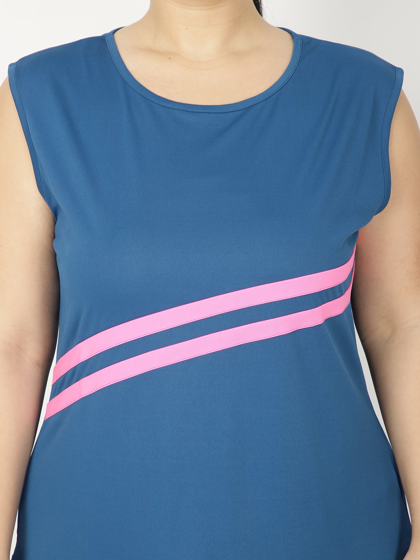 Teal Pink Be Strong Sleeveless Tee