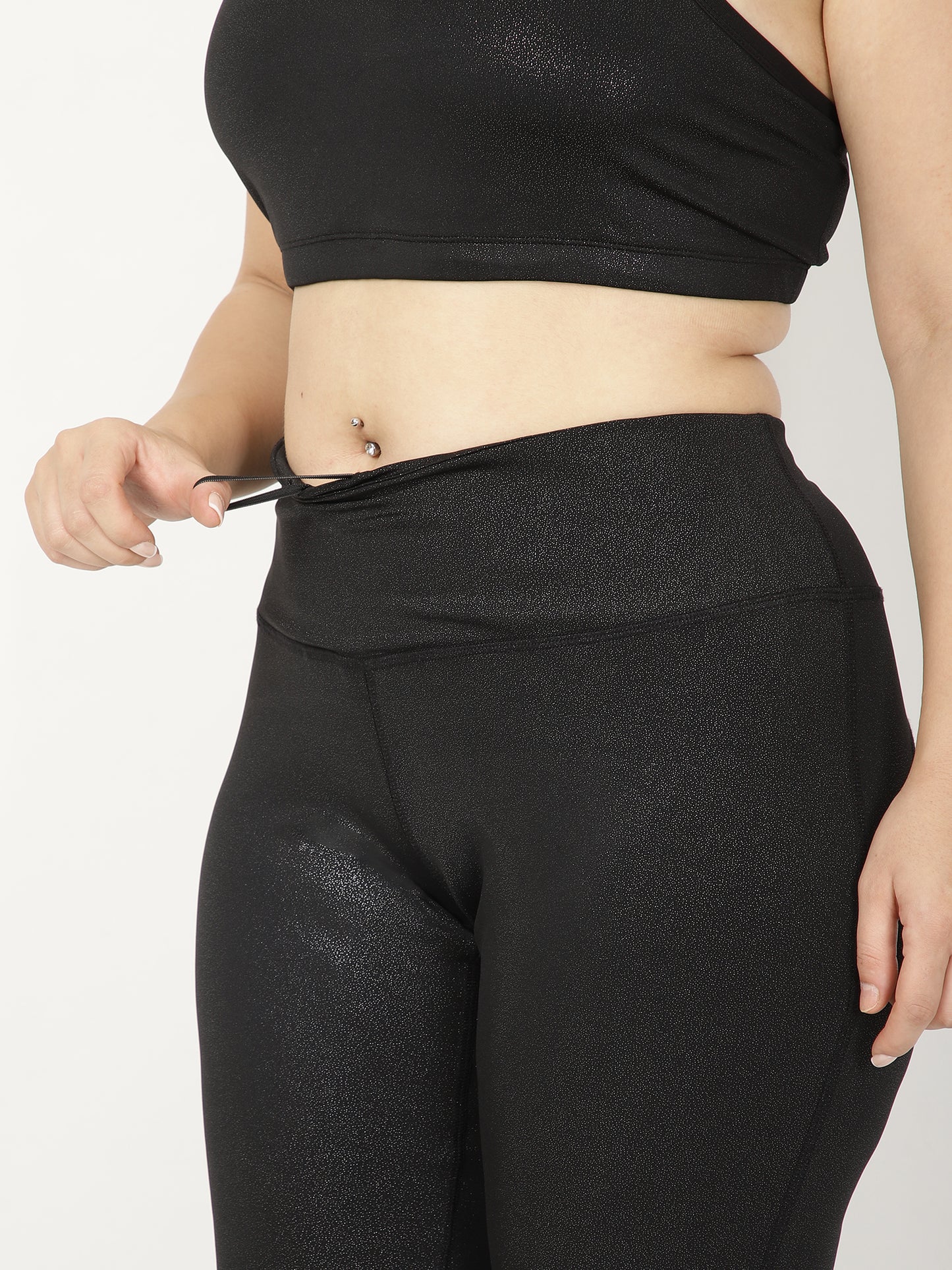 Black Shimmer Smart Pants