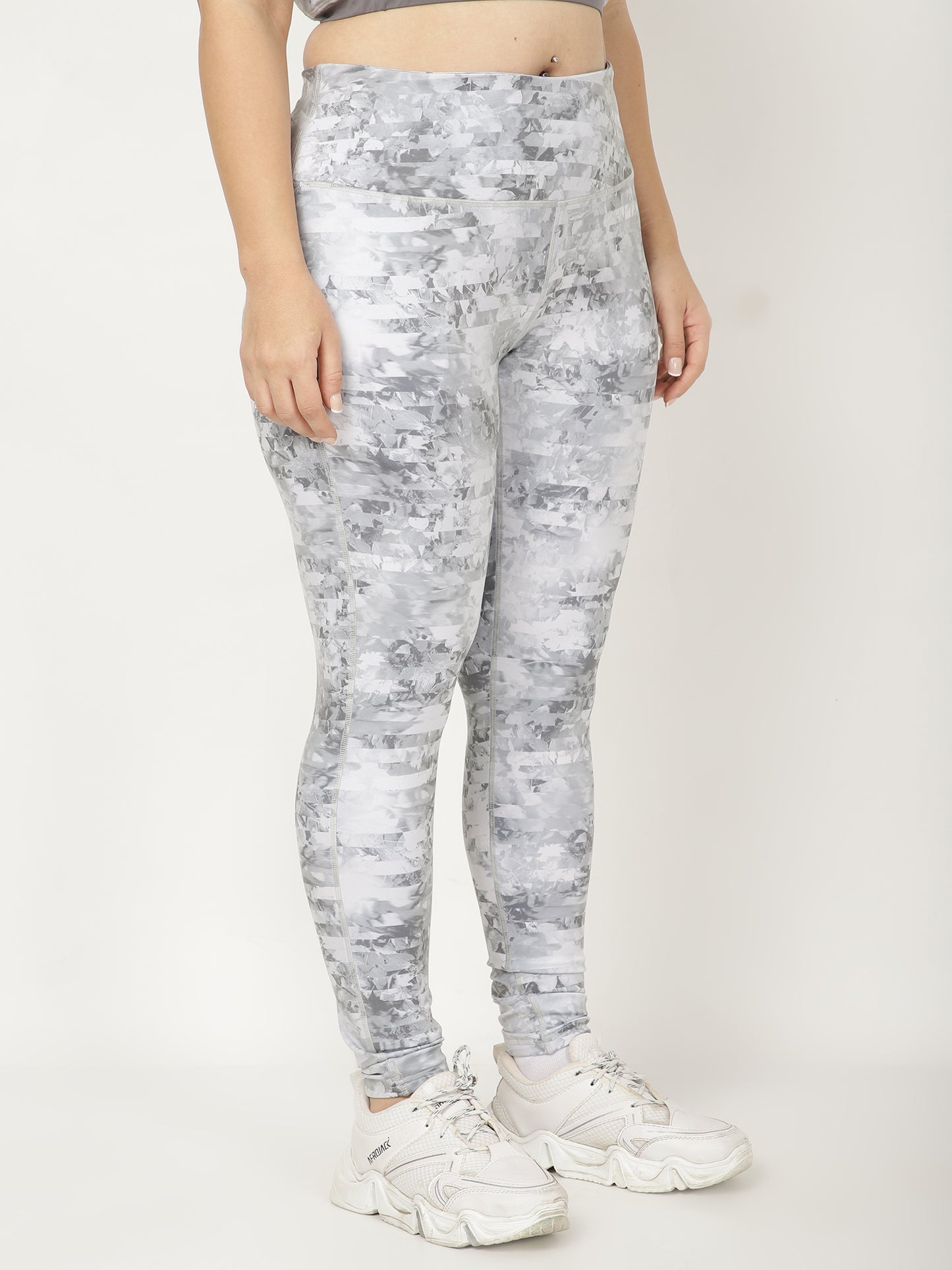 Grey Print Leggings