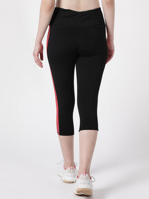 Black Red Summer Breeze Capri
