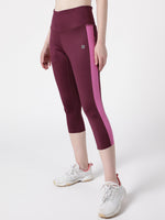 Maroon Pink Mesh Summer Breeze Capri