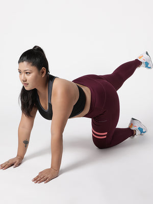 Maroon Be Strong Leggings