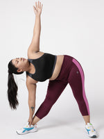 Maroon Pink Mesh Summer Breeze Capri