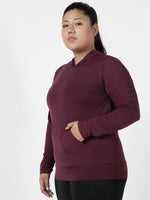 Maroon Sassy Full Sleeves Hoodie