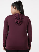 Maroon Sassy Full Sleeves Hoodie