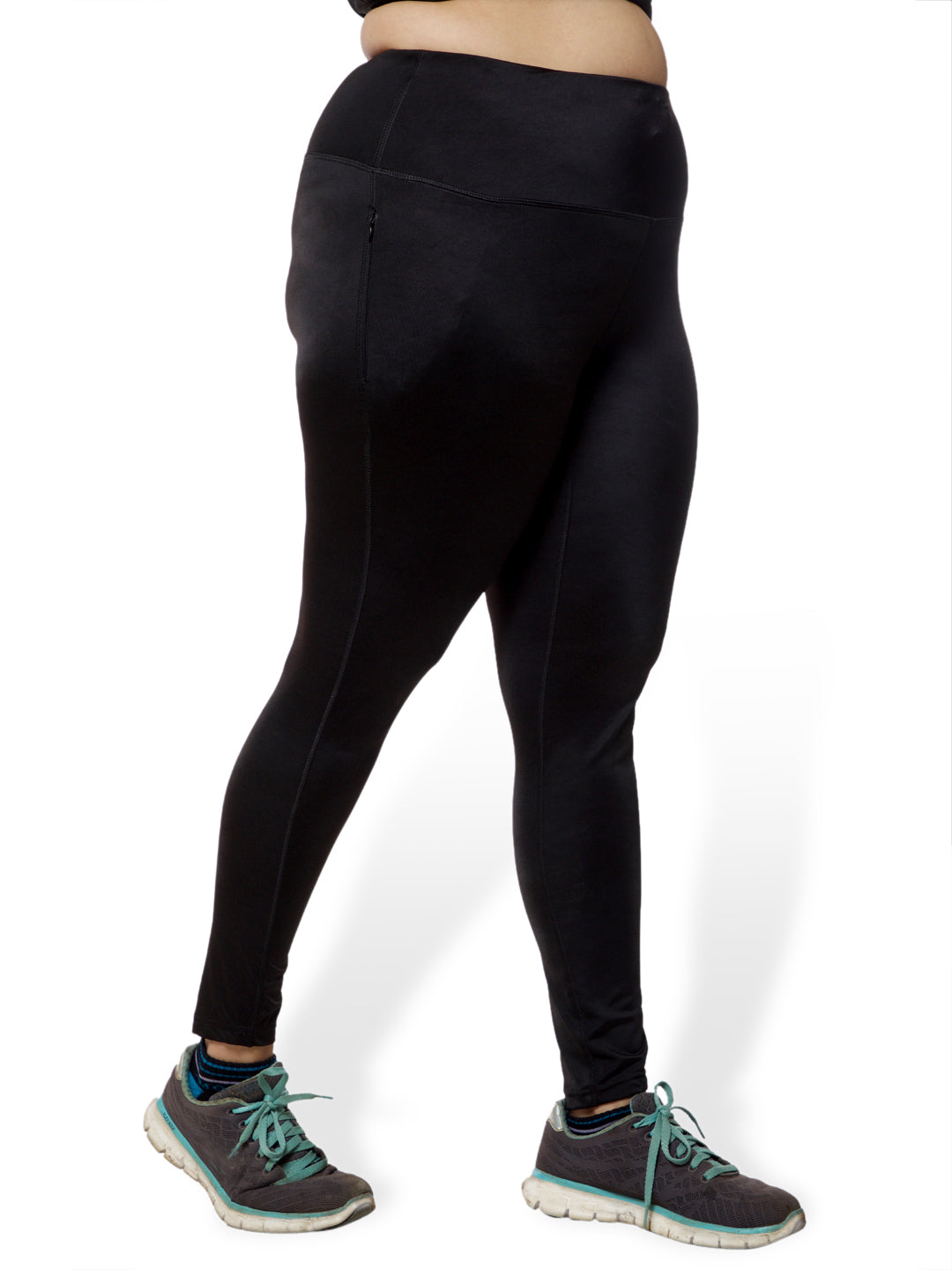 Plain Black Power Fashion Leggings