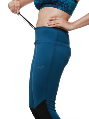 Teal Black Style Diva Capri