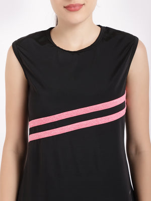 Black Neo-Pink Be Strong Tee
