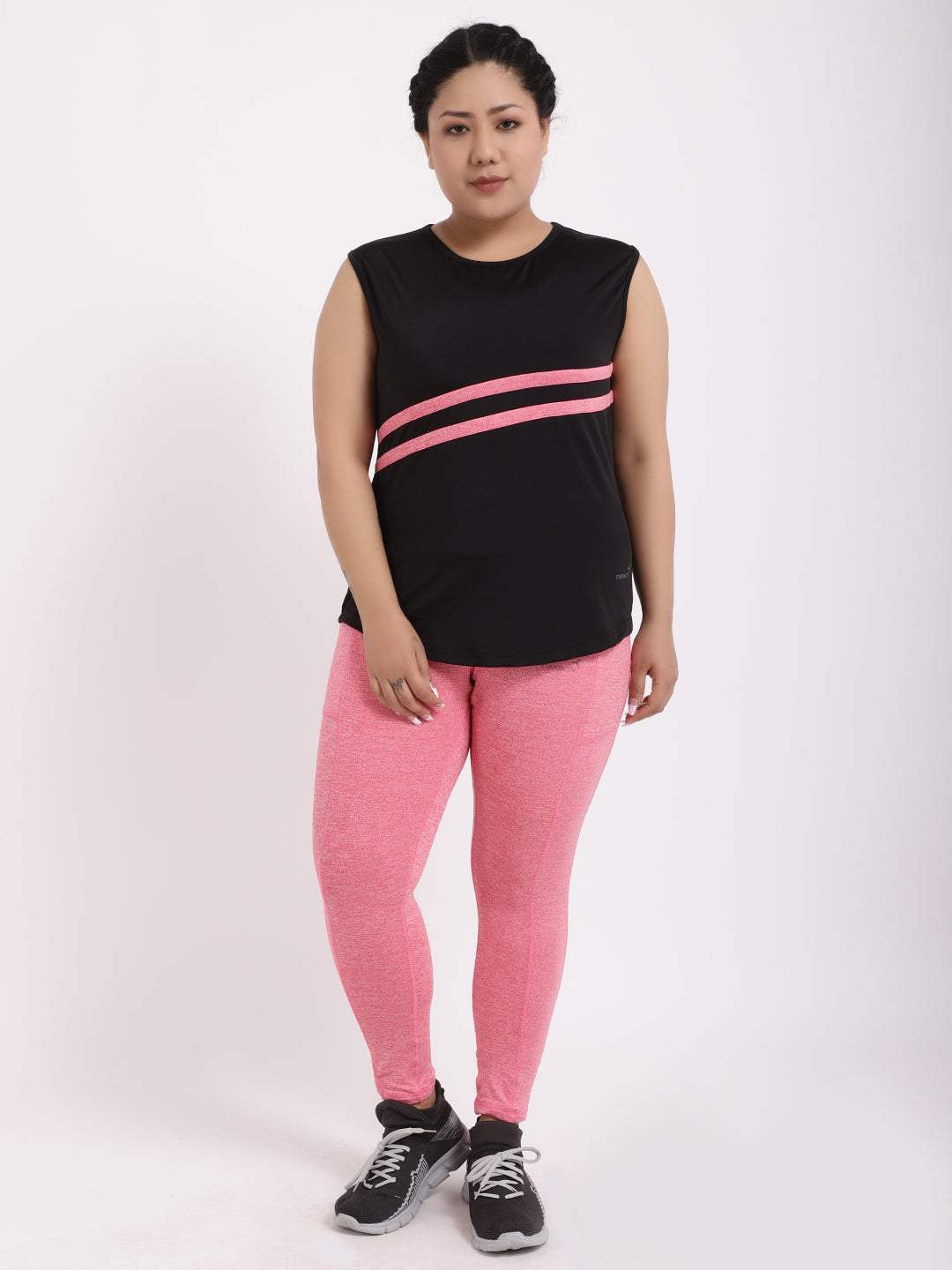 Black Neo-Pink Be Strong Tee
