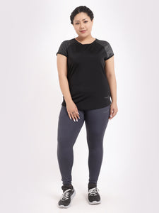 Black Shimmer Feel Free Tee