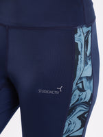 Blue Marbling Summer Breeze Capri