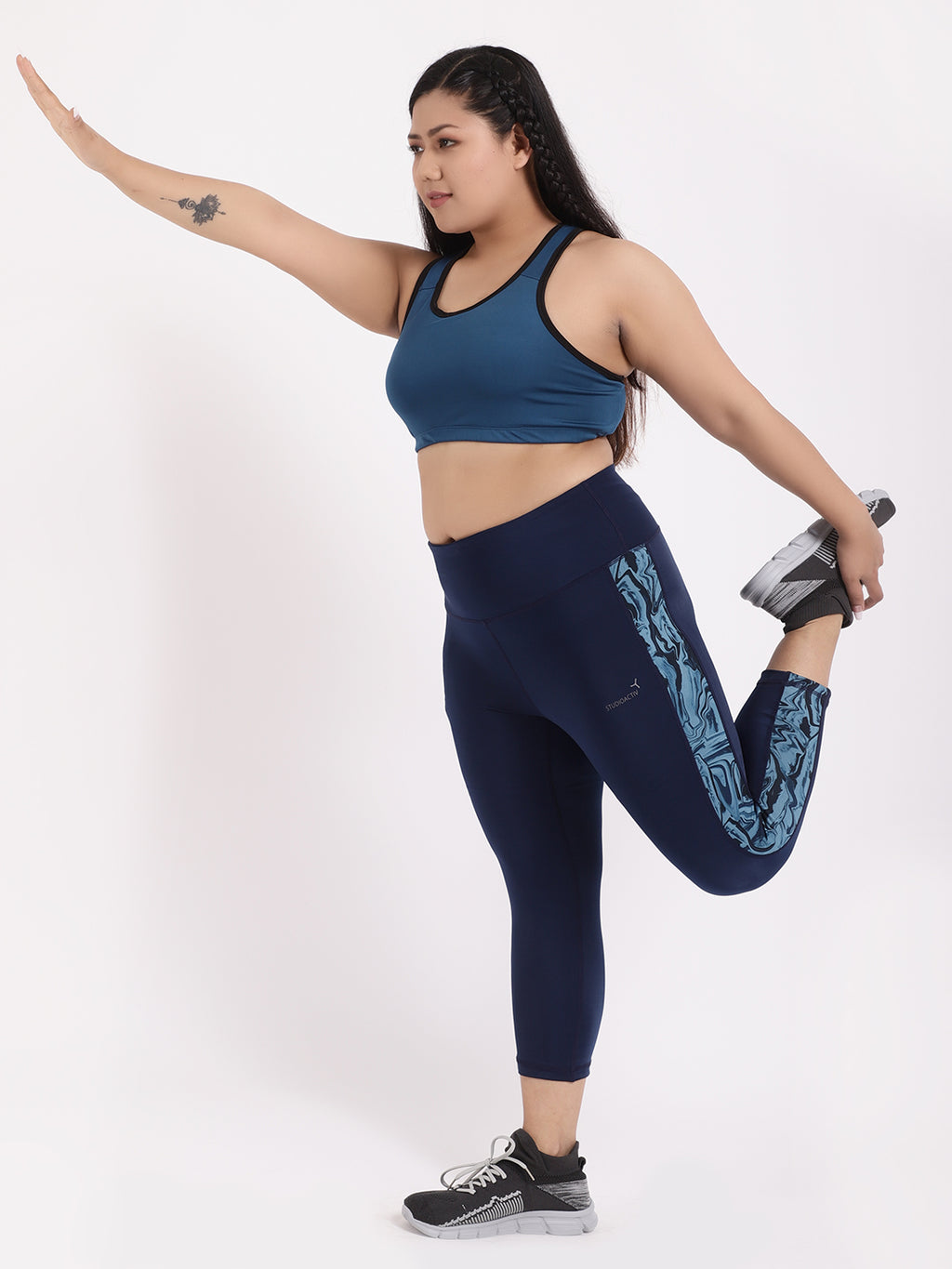 Blue Marbling Summer Breeze Capri