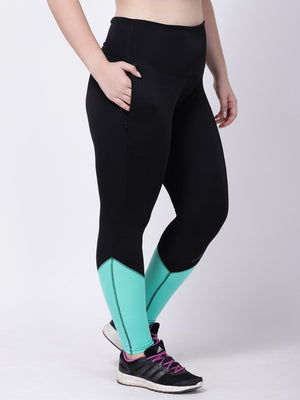 Black Turquoise Style Diva Leggings