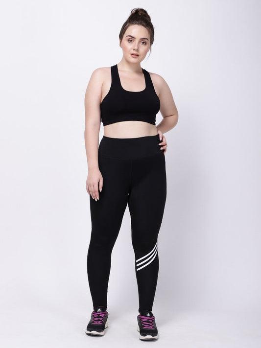 Black White Striped Ace Leggings