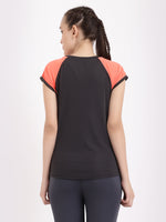Charcoal Neon Orange Feel Free Tee
