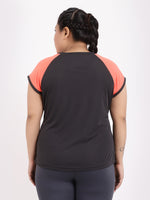 Charcoal Neon Orange Feel Free Tee