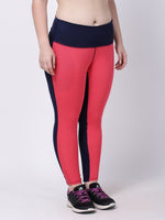 Coral Navy Stunner Bolt Leggings