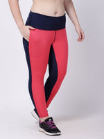 Coral Navy Stunner Bolt Leggings