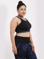 Grey Black Sports Bra