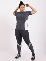 Grey Melange Print Style Diva Leggings