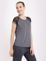 Grey Mesh Classy Lady Tee