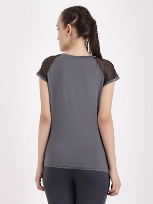 Grey Mesh Classy Lady Tee