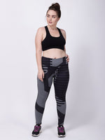Grey Black Print Power Fashion Leggings