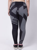 Grey Black Print Power Fashion Leggings