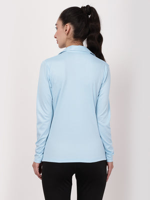 Powder Blue Jazzy Full Sleeves Tee