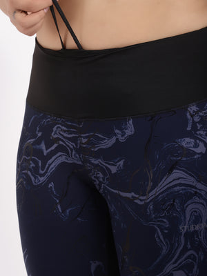 Marbling Print Stunner Bolt Leggings