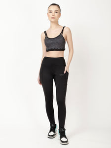 Black Laser Cut Pace Leggings