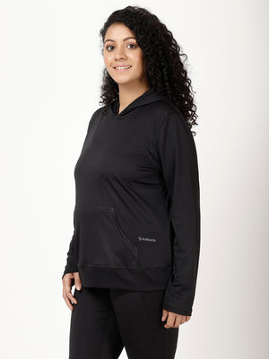 Black Sassy Full Sleeves Hoodie