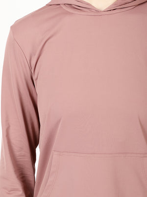 Dusty Rose Sassy Full Sleeves Hoodie