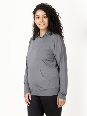 Grey Sassy Full Sleeves Hoodie