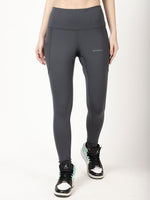Grey Laser Cut Pace Leggings